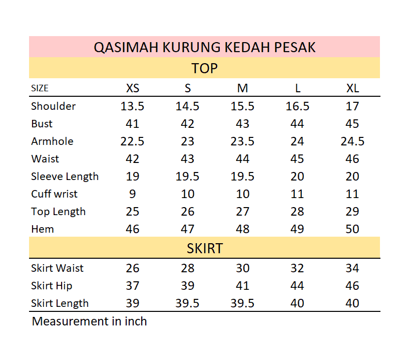 Qasimah Kurung Kedah Pesak