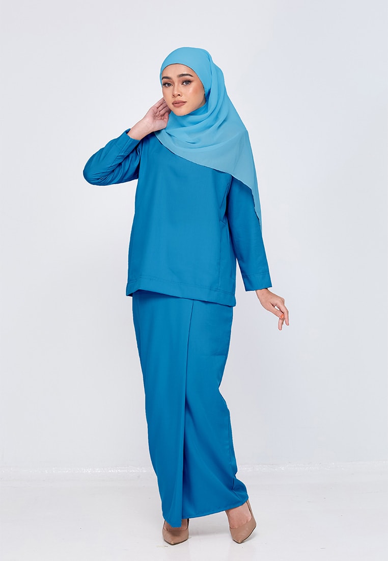Qasimah Kurung Kedah Pesak Turquoise
